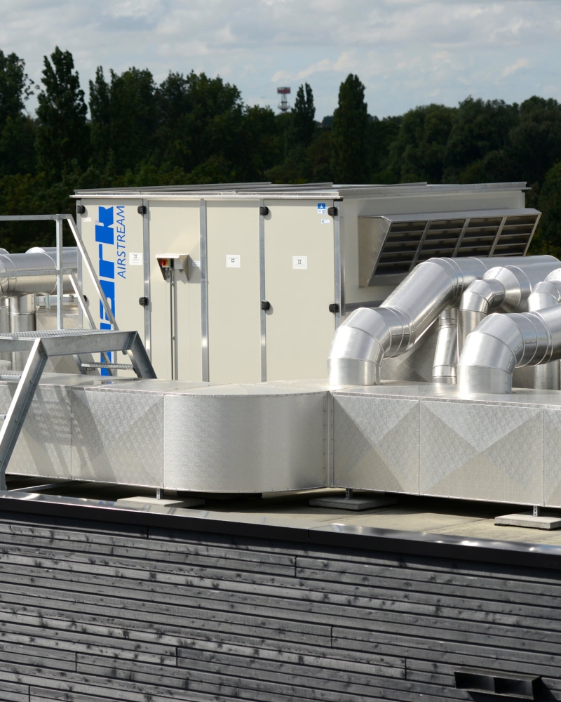 Mark Airstream WTW unit dakopstelling